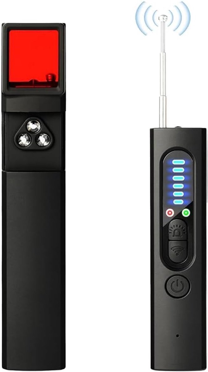 Wanzen Detector RF Draadloos - Verborgen Cameradetector Anti-Spionage Detector Insectendetector GPS RF Signaaldetector Afluisterapparaat Detector 5 Niveaus Gevoeligheid voor Hotel Thuis Kantoor
