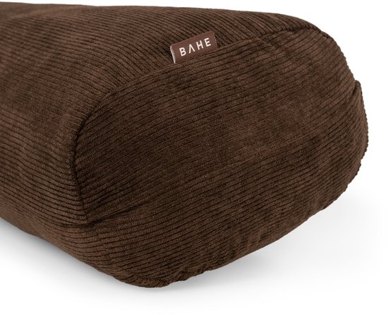 BAHE - Yoga Bolster - Yogakussen - Meditatiekussen - 70 x 24 cm - Corduroy Hoes Bruin Ribstof van Merkloos — afbeelding 2