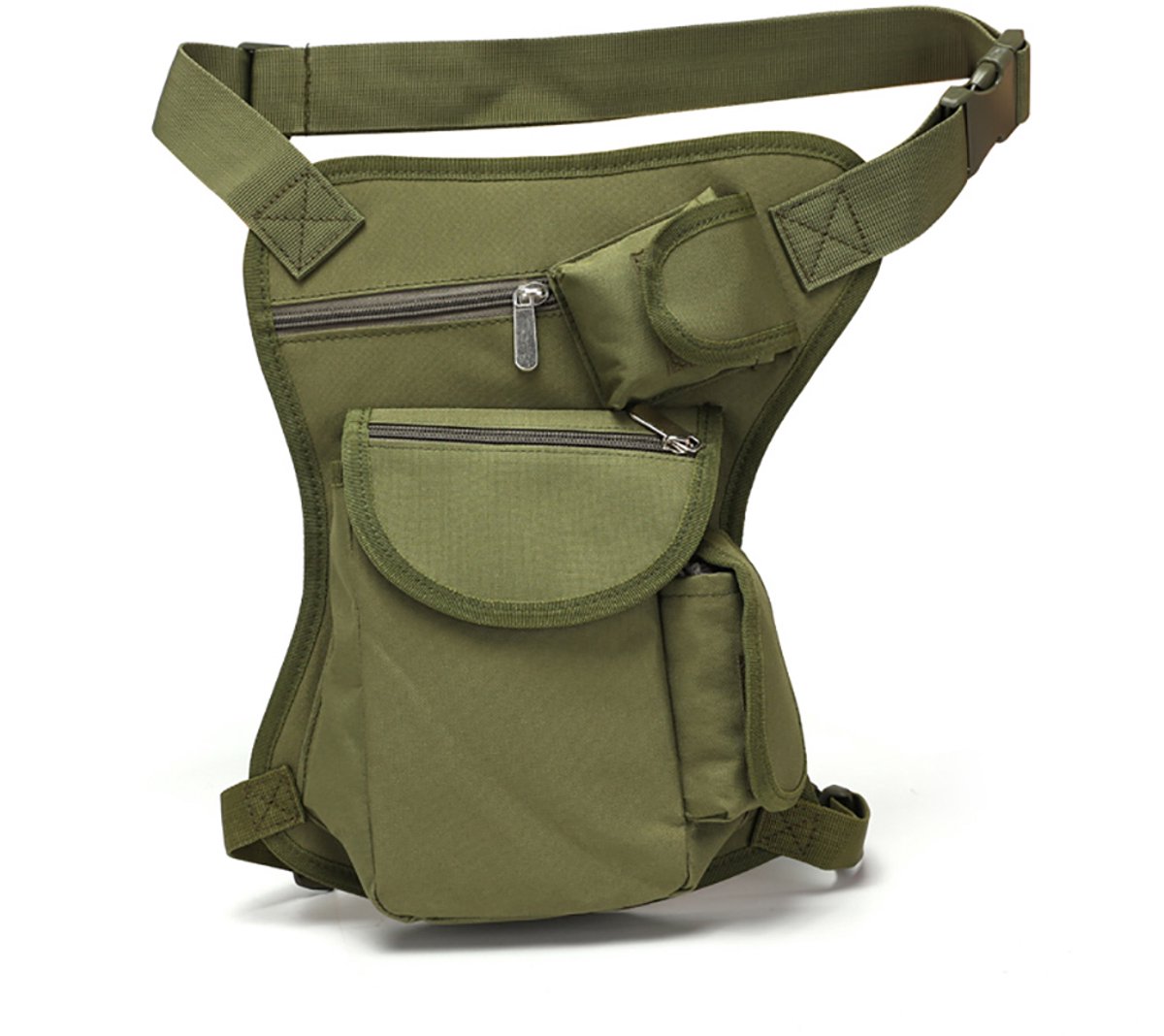 Hoogwaardige Beentas Groen - Duurzaam Materiaal - Makkelijke Toegang - Verstelbaar - Beentas Motor - Motor Heuptas - Been Tas - 22CM x 36CM