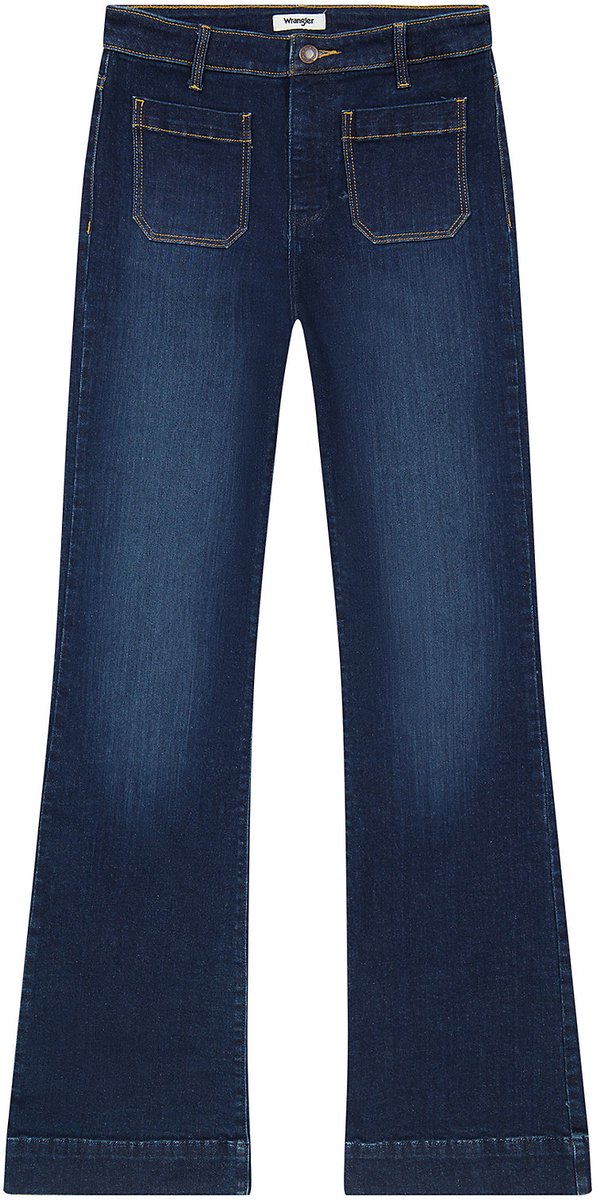 WRANGLER FLARE DARK WASH FLARE DAMES Blauw