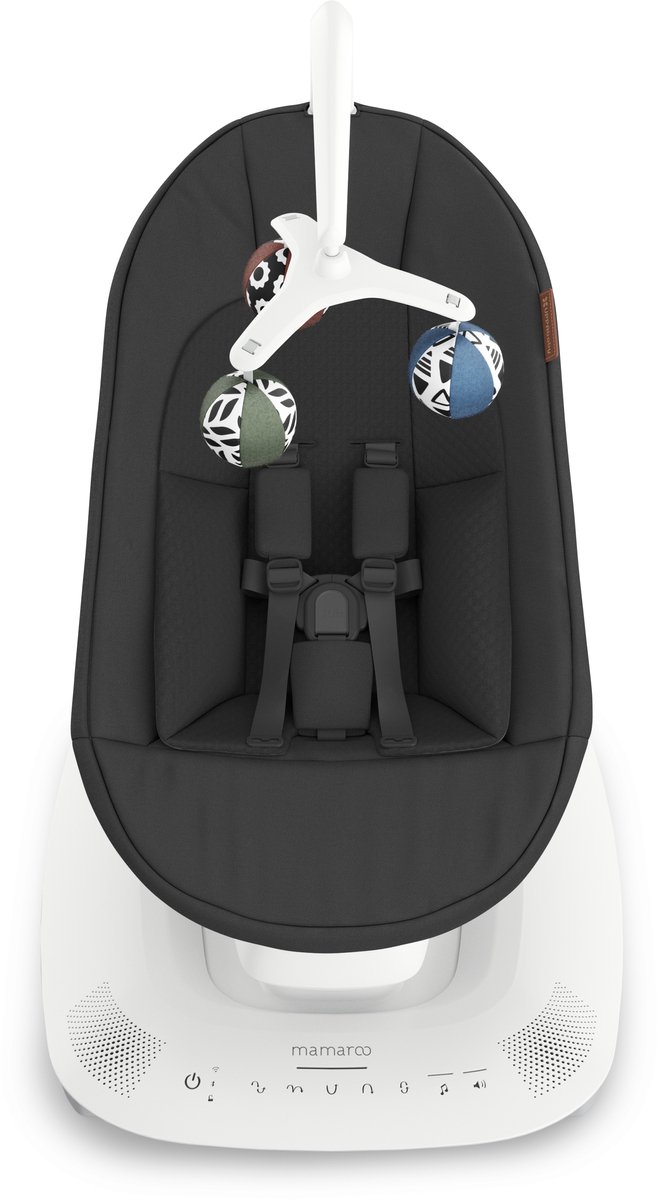 UPPAbaby Mamaroo - Smart Babyswing - Wipstoel - Jake - Charcoal Mélange - Zwart – foto 2