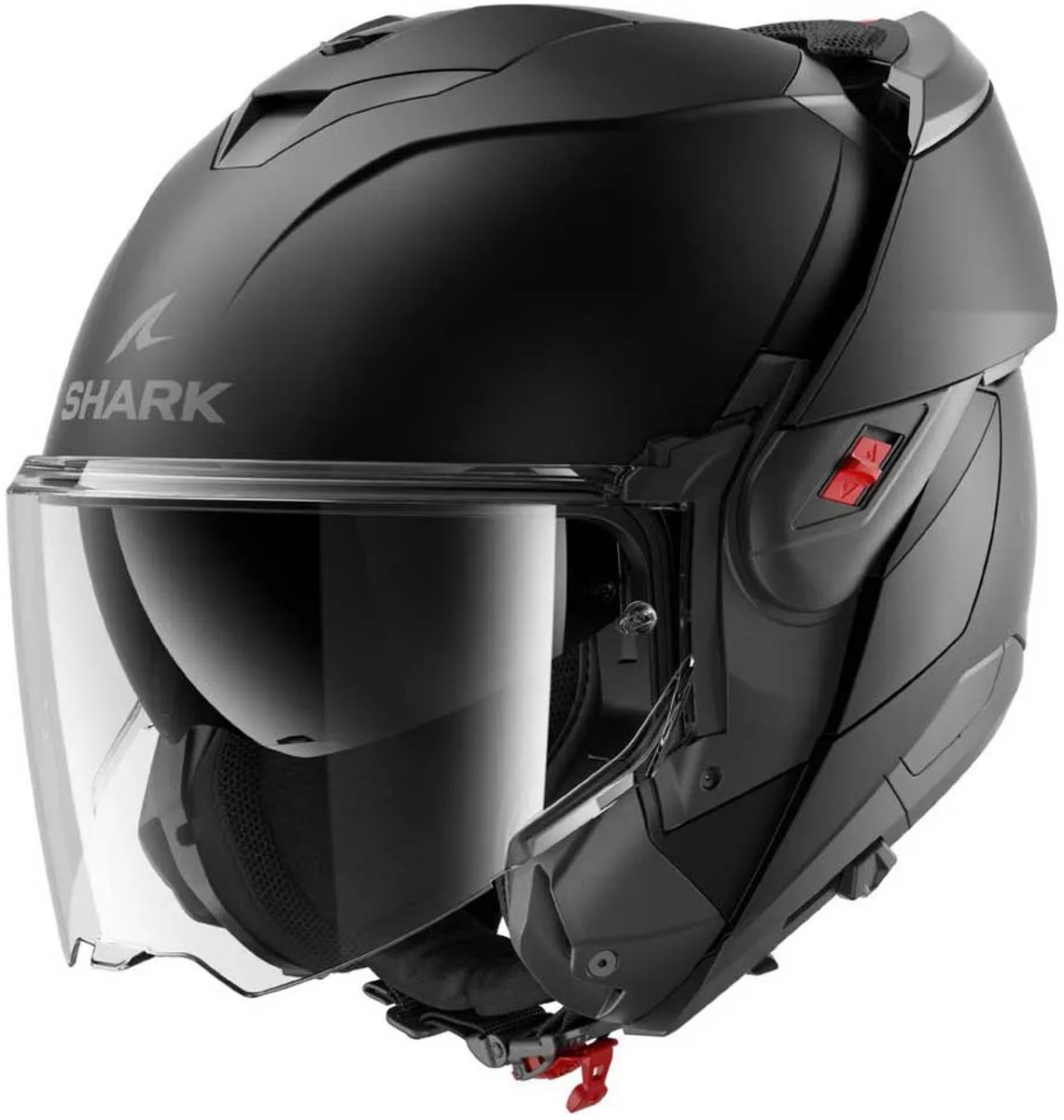 SHARK Oxo Blank Mat Zwart Mat KMA Systeemhelm - Maat S - Helm – foto 8