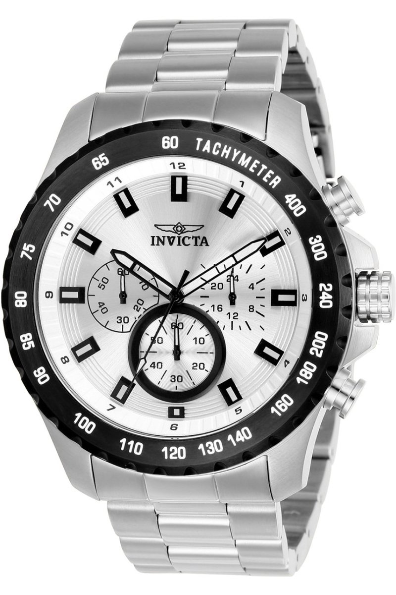 Invicta Speedway 24211 Heren Horloge - Waterdicht - Analoog - Quartz Uurwerk - Roestvrij Staal met zilveren Wijzerplaat - 48mm
