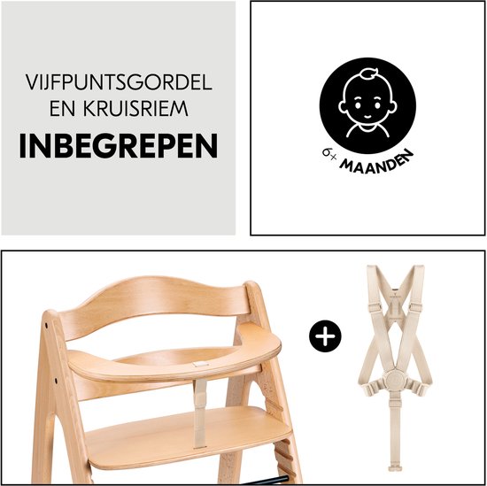 hauck Arketa N Play Set - chaise haute pour enfant - certifiée FSC® - Natural