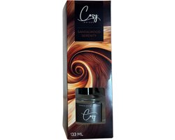 Cozy Maison Sandalwood Serenity Geurstokjes 133 ml – Rustgevende Geur voor een Elegante Sfeer in Huis