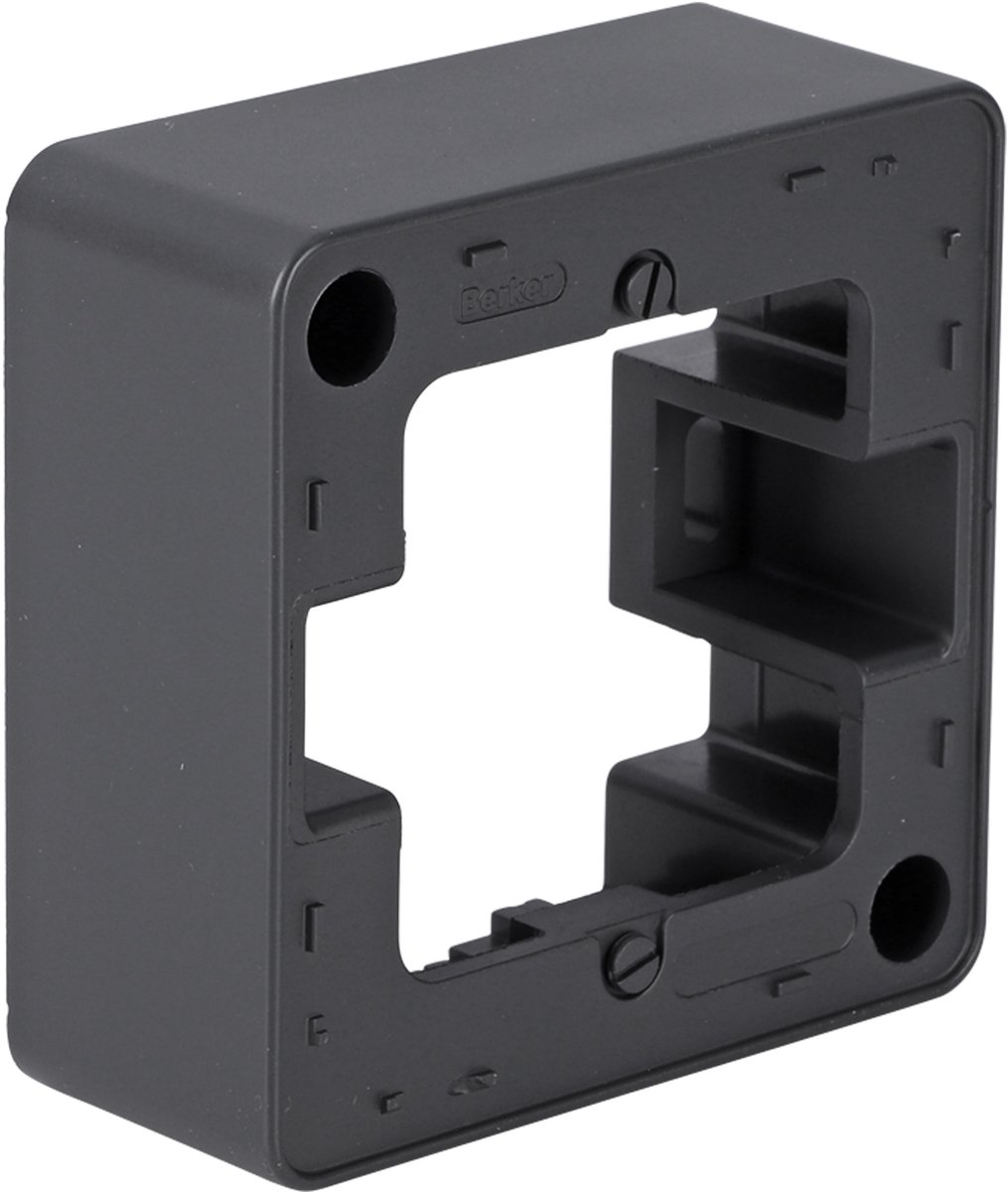 Berker Q1 opbouwraam - inbouw - 1-voudig - antraciet