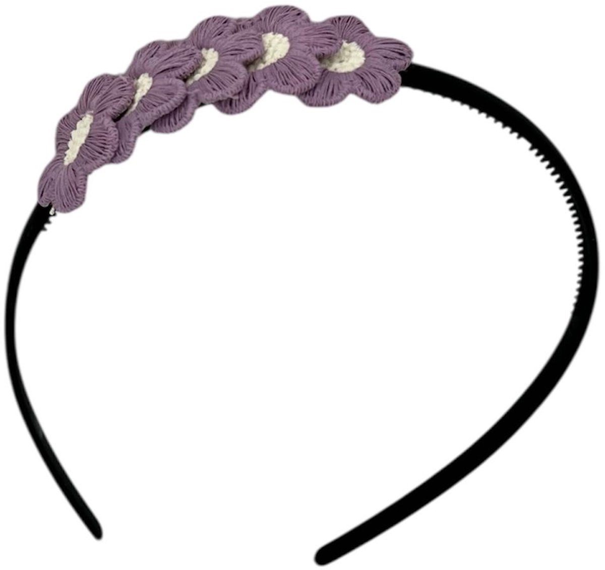 Diadeem blossem - bloemen - flower - zwarte kleur diadeem - lila