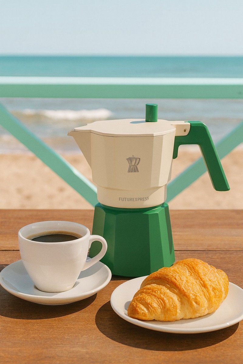 Italiaans koffiezetapparaat - PEZZETTI - FUTUREXPRESS - Aluminium - 6 kopjes - Groen