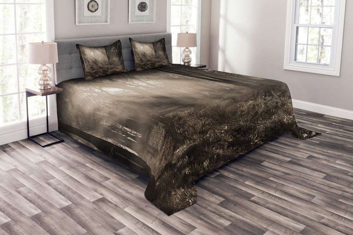 ABAKUHAUS gotische bedsprei-set – Donker Bos – 264x220 cm