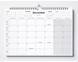 Huurdies® - 22 maanden kalender - 2025/2026/2027 - A4+ - Basic