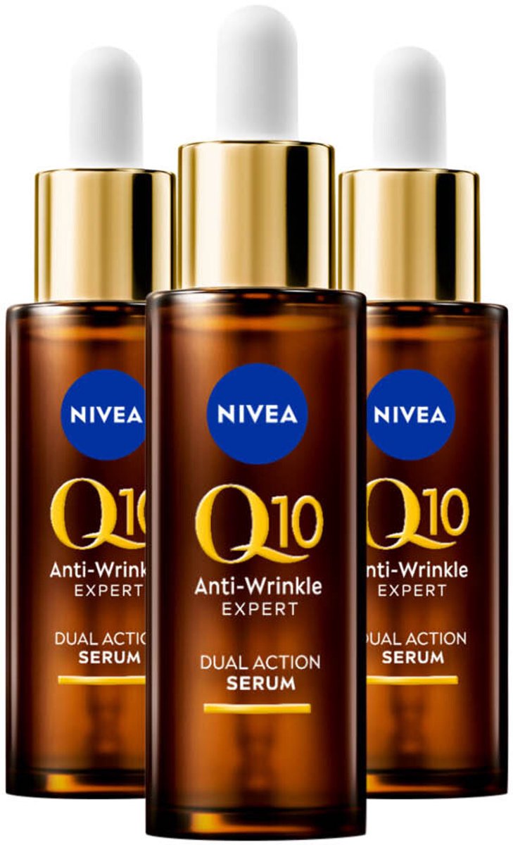 NIVEA Q10 Serum Anti-Rimpel Expert - 3 x 30 ml - Voordeelverpakking
