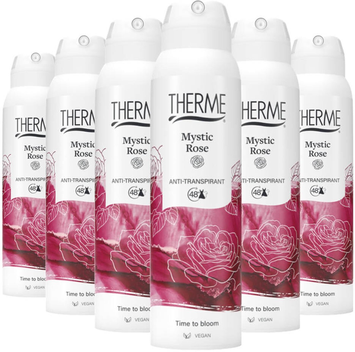 Therme Mystic Rose Anti-Transpirant - 6 x 150 ml - Voordeelverpakking