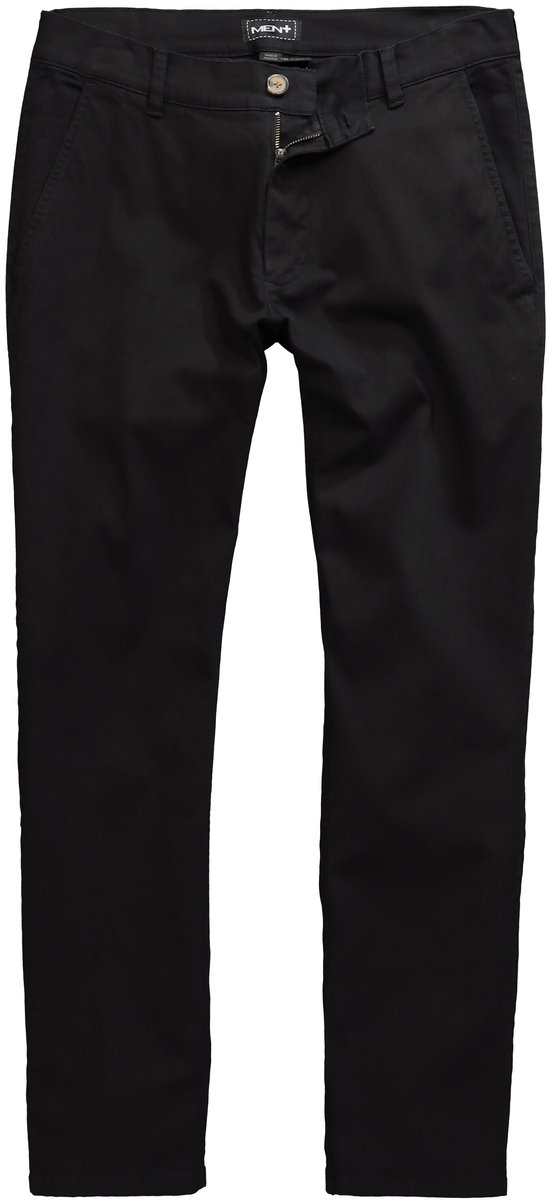 Men Plus - Heren - Chino straight fit - Zwart - Maat 72