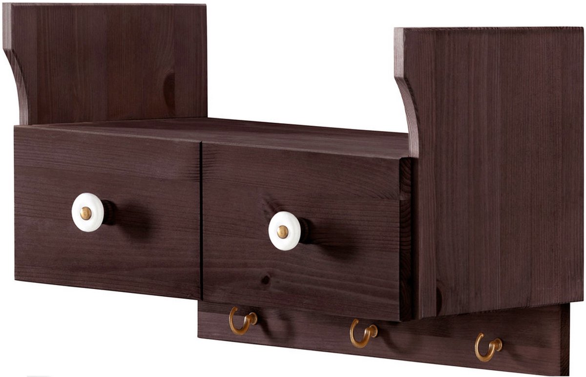 Sylt-Keukenkast - 1-lade 3-haken - Havana