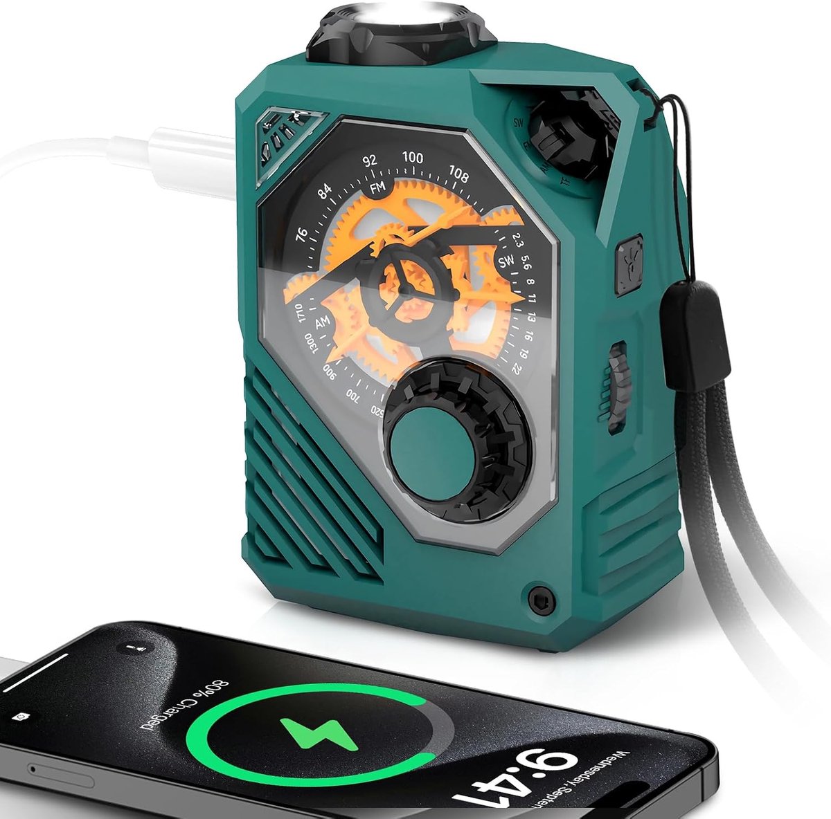 Noodradio - Noodpakket Oorlog - Draagbare Radio - Powerbank Zonneenergie - Transistor Radio