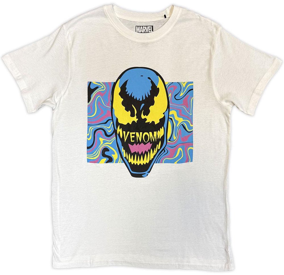 Marvel Venom - Psych Head Heren Tshirt - S - Wit