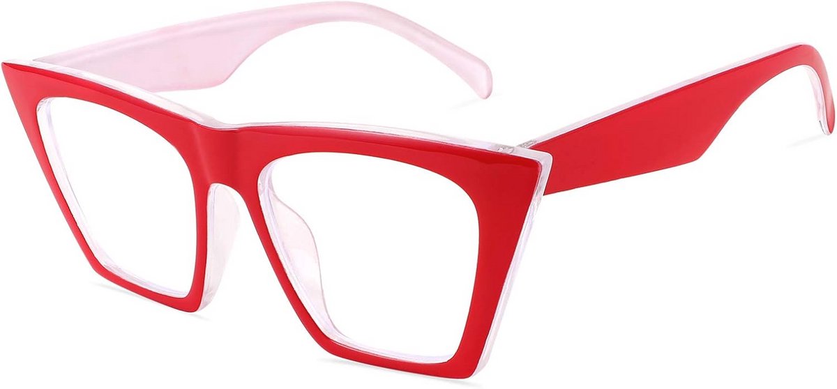 Cat Eye Leesbril Vierkant Blauw Vintage Computerbril voor Dames