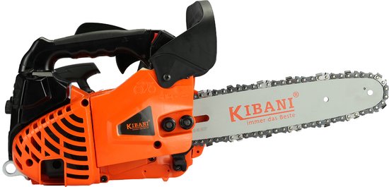 Kibani Kettingzaag Benzine - Incl. 2 kettingen, 2 zaagbladen, veiligheidsbril, gehoorbeschermer en handschoenen - 25.4 cc / 1 pk 2-takt Motor - Zwaardlengte 25 cm / 10 inch - Easy-Startsysteem - Snoeizaag - Accessoires Pakket van Kibani — afbeelding 2