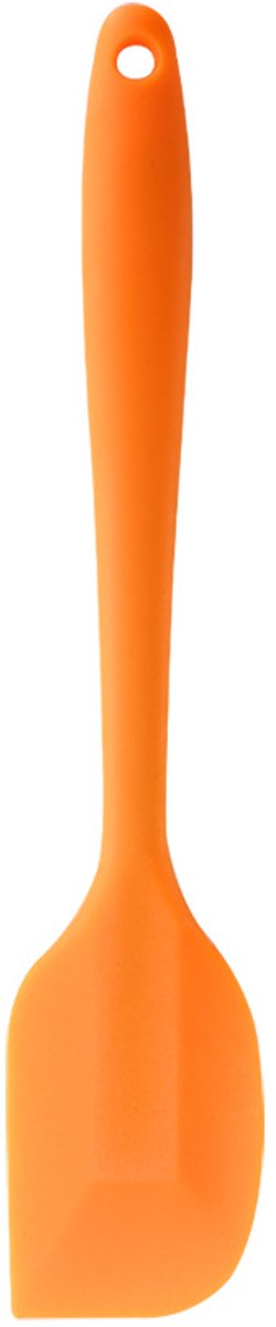 Siliconen spatel - Pannenlikker - Hittebestendig - Vaatwasserbestendig - BPA vrij - Siliconen - 21 cm - Oranje - Kookgerei - Jonyx