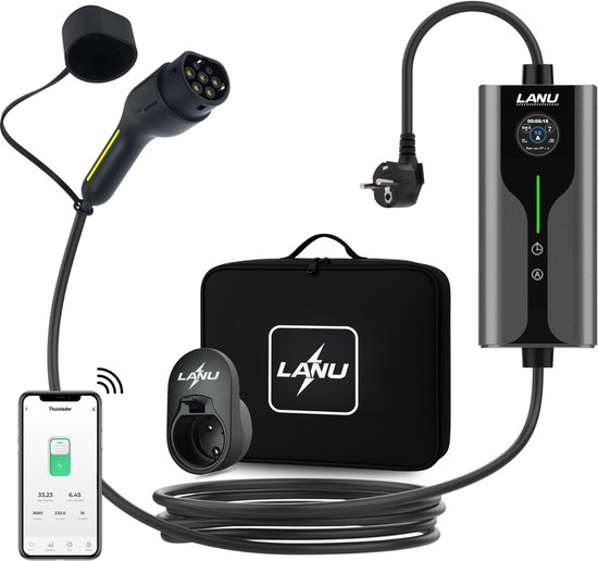 Mobiele Thuislader Type 2 vanaf stopcontact - WiFi + App - Bol