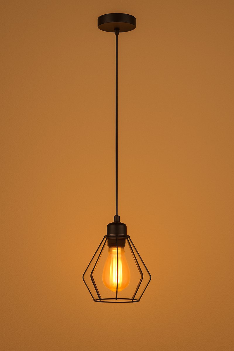 Moderne Hanglamp 10cm | LED E27 | Zwart | Attems
