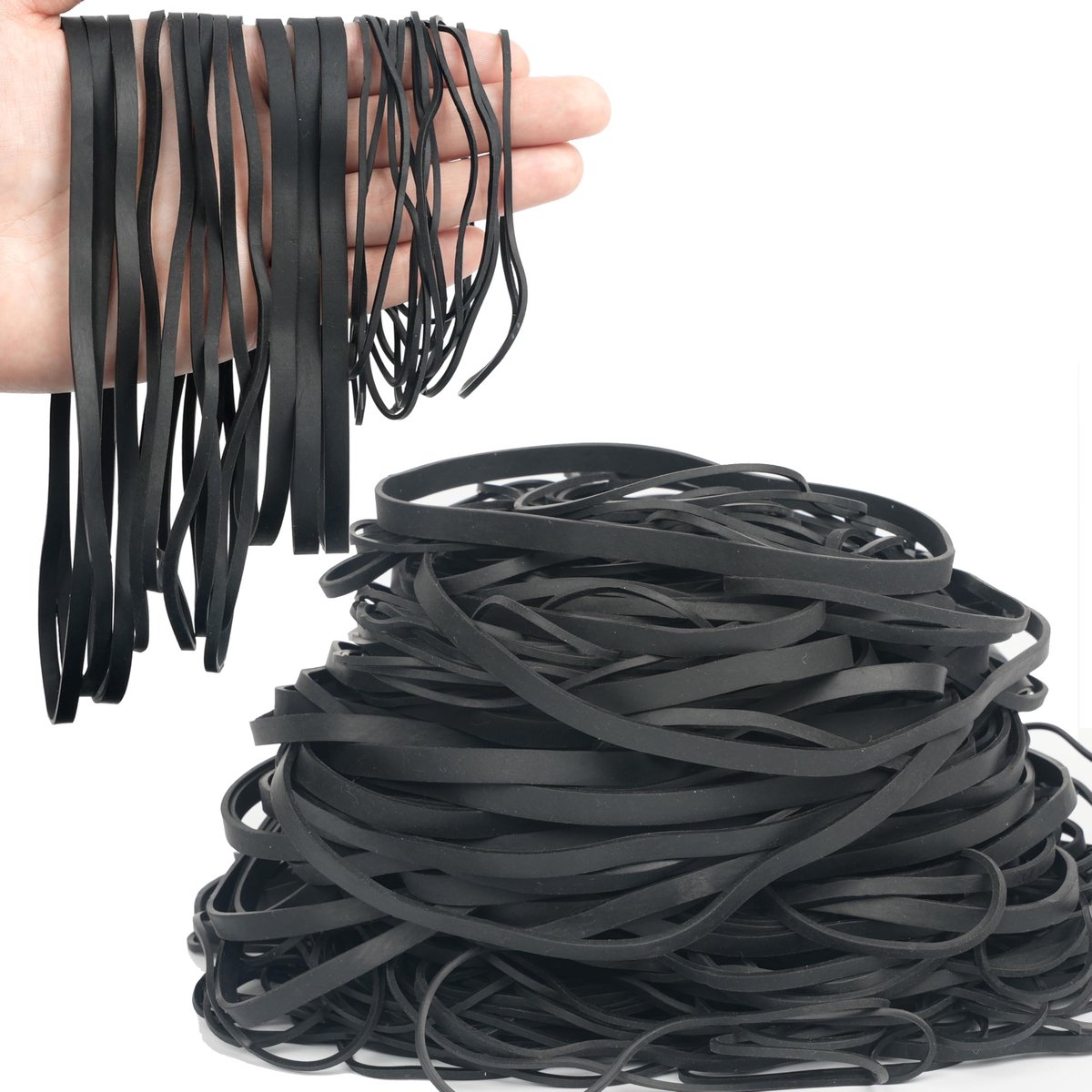 IMPERATORIS® Elastiekjes - Voor Hobby, Kantoor en Thuis - elastiek - Haaraccessoire voor Meisjes - Gekleurde Elastiekjes - Haar Elastieken - Baby - Volwassenen - zwart - 100 Stuks