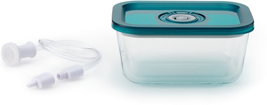 Boîte de conservation sous vide Solis Crystal Vac 1300 ml - Verre borosilicate - Pour une conservation prolongée des Nourriture