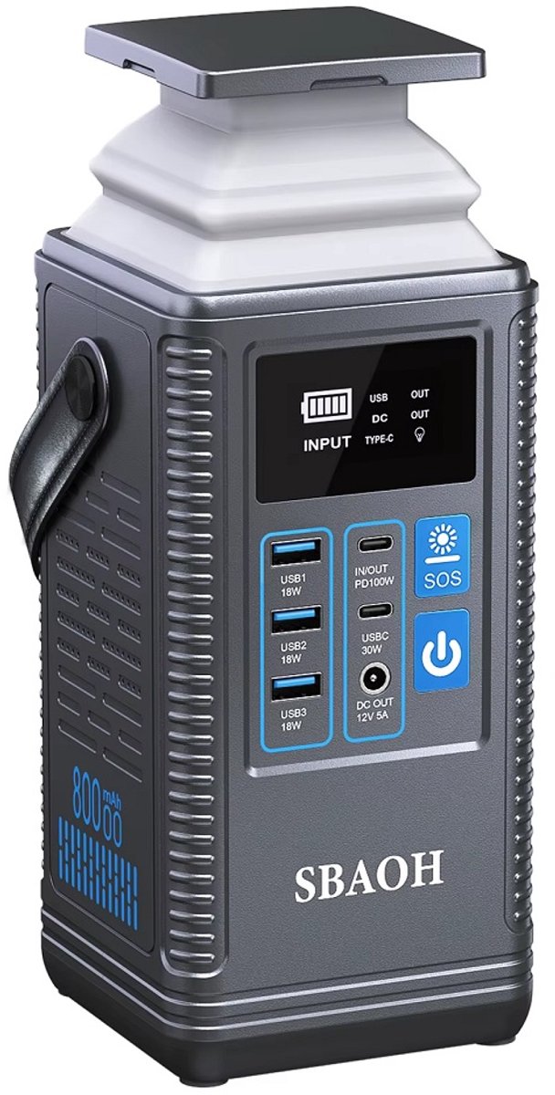 Stroomgenerator - Draagbaar Powerstation - Aggregaat - 296Wh - Inclusief Kabels
