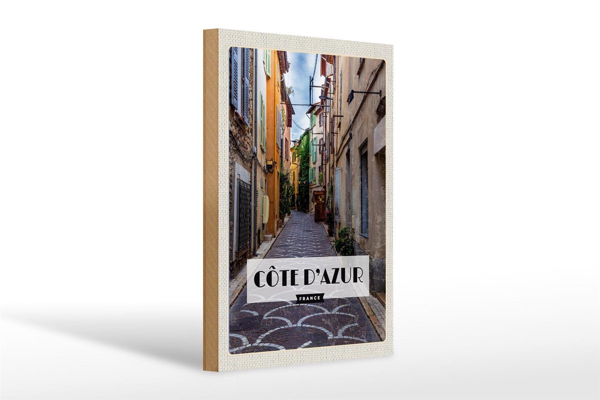 Femer Holzschild Reise 20x30cm cote d'azur Mittelmeerküste