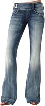 Dames Low Waist Bootcut Jeans Flared Slagjeans
