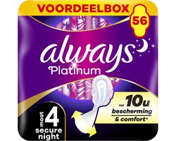 Always Maandverband Secure Night Wings - 56 stuks