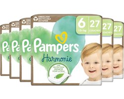 Pampers Harmonie luiers - Maat 6 (13+ KG) - 162 luiers - 6 x 27