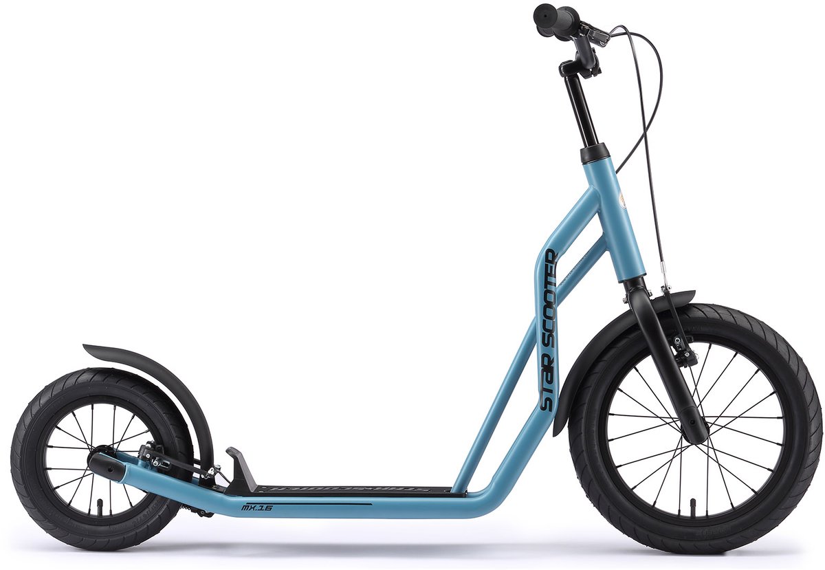 STAR SCOOTER autoped 16 inch + 12 inch blauw