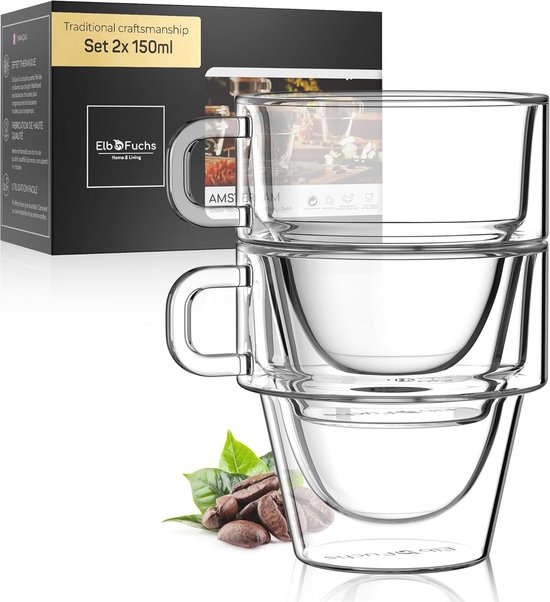 Tasses à café empilables de 300 ml avec poignée pliable pour extérieur