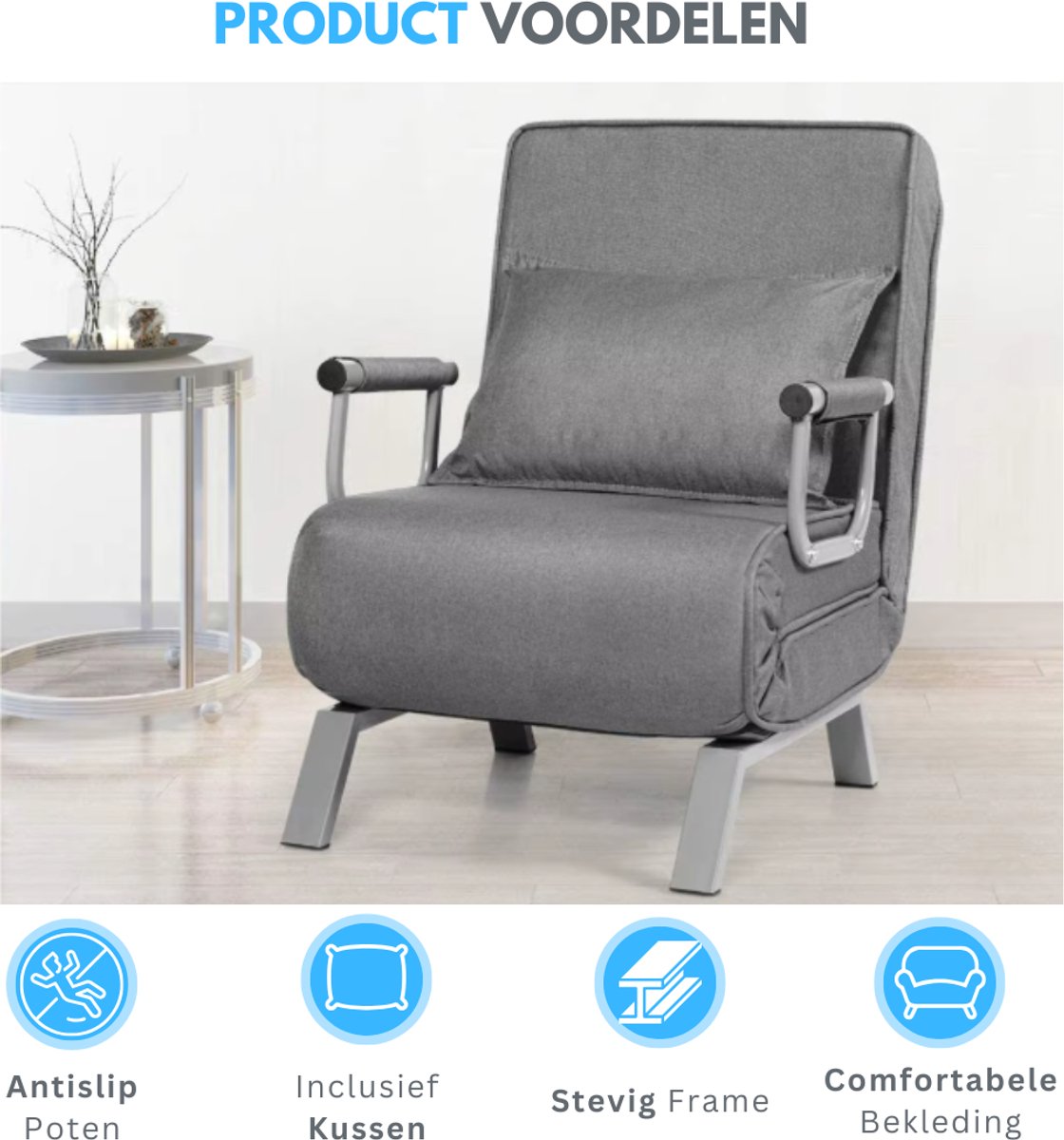 Livista Livista 3-in-1 Uitklapbare Slaapstoel - afbeelding 4