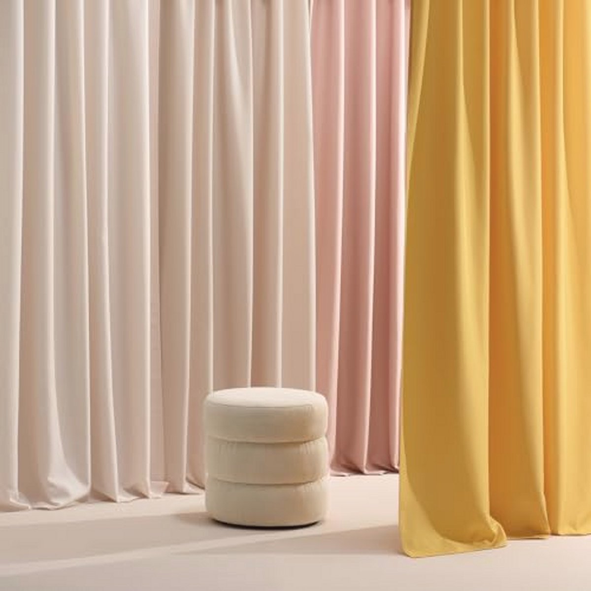 Verduisterend Gordijn met Zilveren Ringen - Modern Lichtbeige 140x250 cm voor Woonkamer en