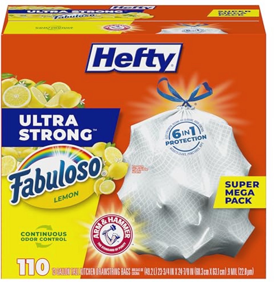 Ultra Sterke 13 Gallon Vuilniszakken - Weerstaan Lekken en Geur, 110 Zakken