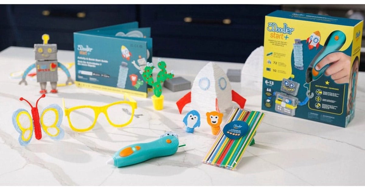 3Doodler Start+ Eco Plastic Collection   Neon Glow, 3DS ECO MIX4 75