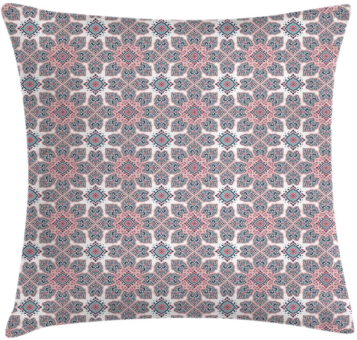 ABAKUHAUS Vintage Tribal Kussenhoes – 50x50 cm – Roze Mauve Taupe – Dubbelzijdig bedrukt Rose Mauve Taupe