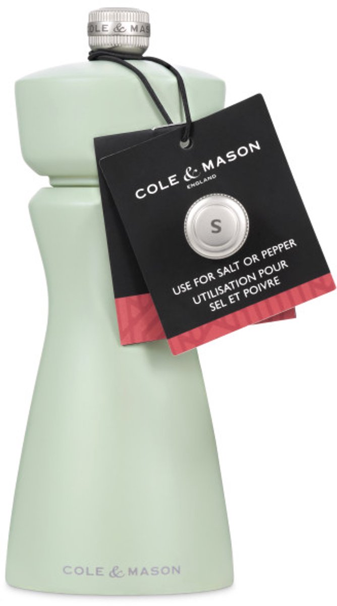 Cole & Mason Kenton Molen - 15 cm - Keramisch Maalwerk - Verstelbaar - Rubberhout - Sage Groen