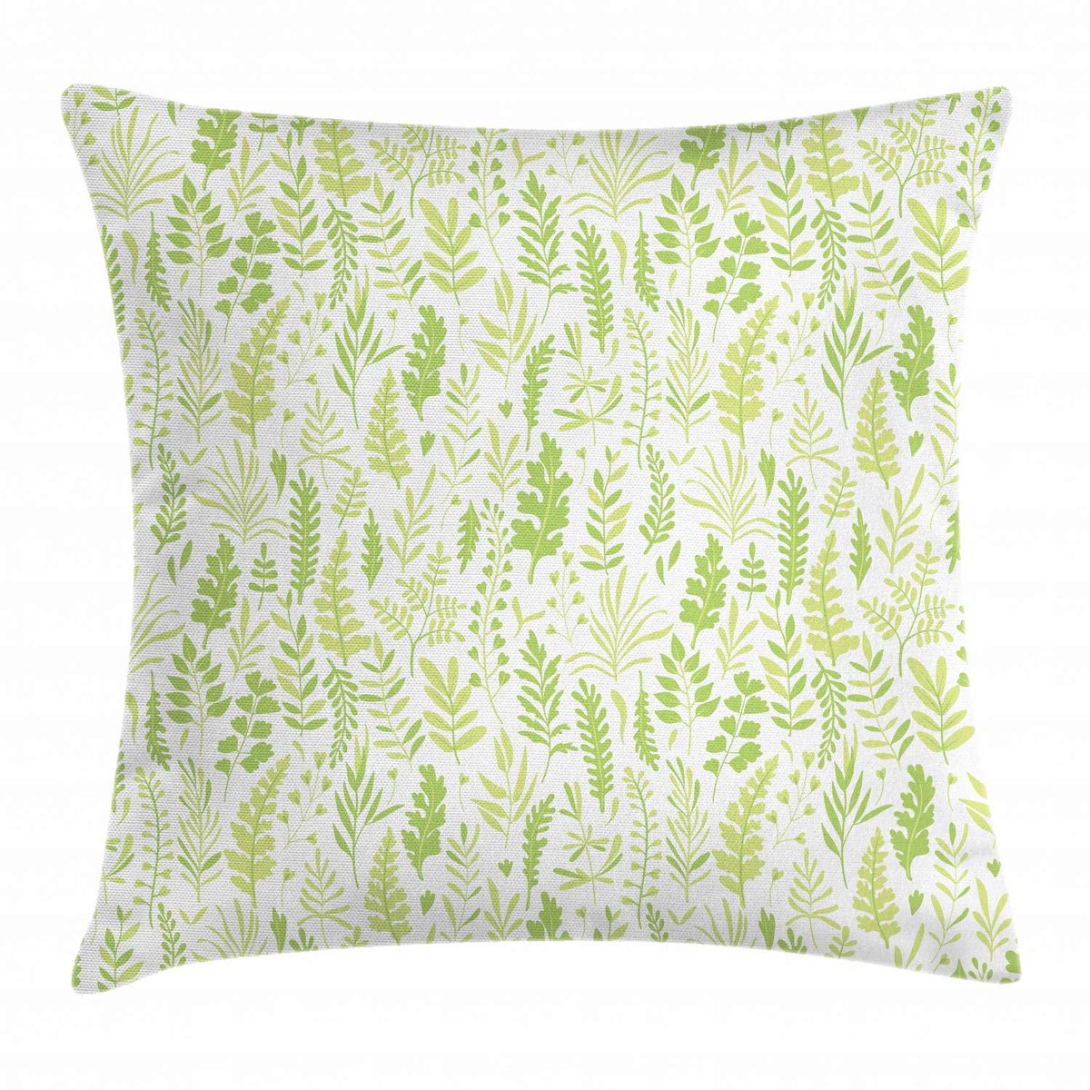 ABAKUHAUS Bladeren-Kussenhoes – Groene bladeren – 40x40 cm – dubbelzijdig bedrukt