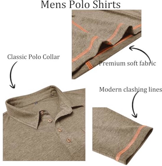 Slim Fit Poloshirt Voor Heren met Lange Mouwen - Comfortable Sport T-shirt — afbeelding 4