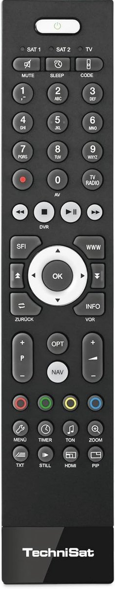 Afstandsbediening voor ISIO-digitale ontvangers en tv-apparaten - zwart
