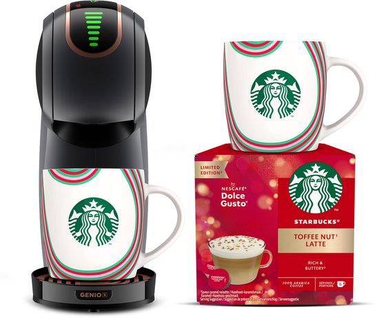 Krups Dolce Gusto Genio S Starbucks Bundle YY5811FD – Capsule koffiemachine – Professioneel resultaat in 30 sec – Compact – Touchscreen – Multidranken koffiemachine