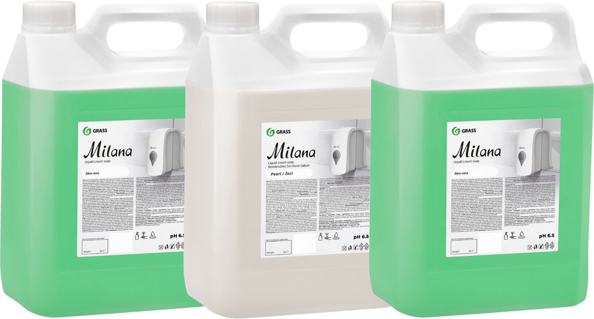 Grass Milana - Handzeep - Navulling - 3 x 5 liter - Fresh Set