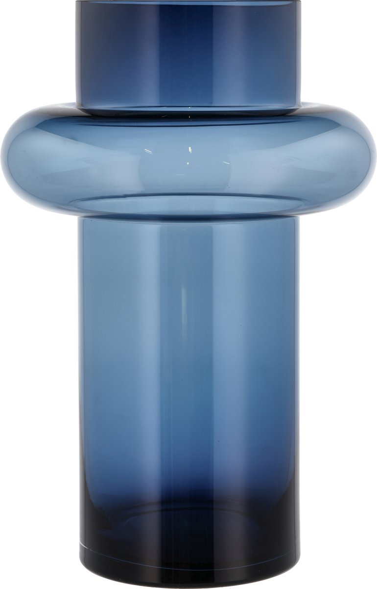 Lyngby Glas Tube Vaas 25 cm Dark Blue
