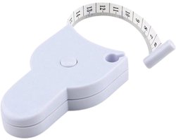 Knaak Omtrekmeter - Lichaams Meetlint - 2in1 - Body Mass Tape - Omvangmeter - Wit - 150 cm Flexibel