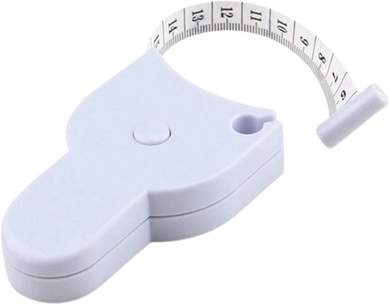 Knaak Omtrekmeter - Lichaams Meetlint - 2in1 - Body Mass Tape - Omvangmeter - Wit - 150 cm Flexibel