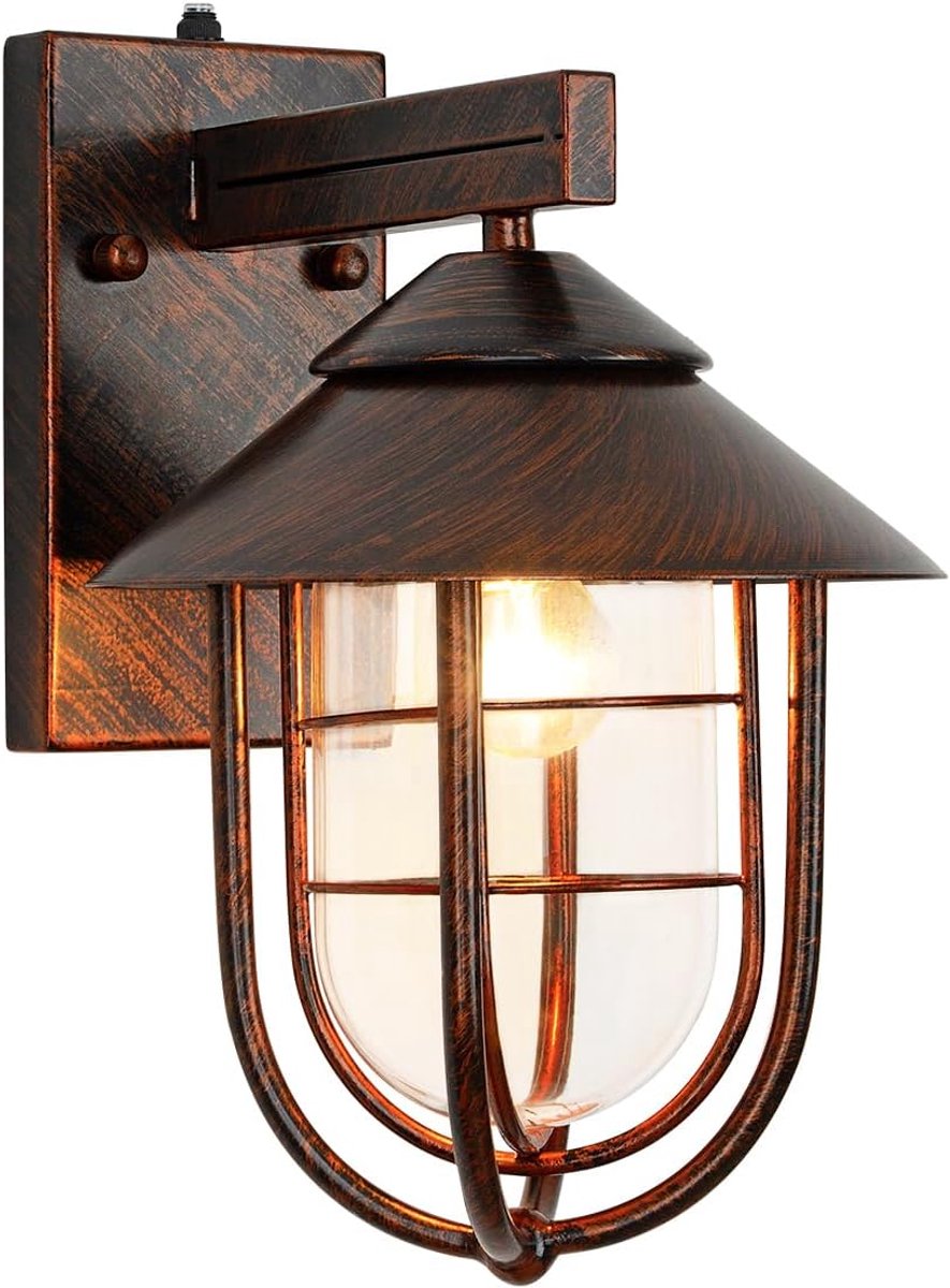 Buitenwandlamp Victoriaanse deur glas traditionele tuinlamp retro waterdichte aluminium wandlamp roestwerende binnenplaats villa park decoratieve wandlamp