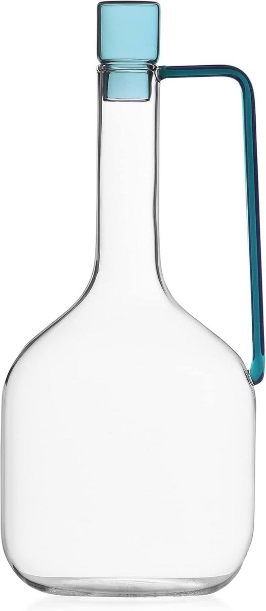 Heldere borosilicaatglazen kan met petroleumdeksel